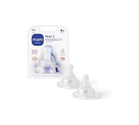 MAM Teats Size 3 Suitable for 4+ Months MAM Fast Flow Teats with SkinSoft Silicone Fits all MAM Baby Bottles Baby Feeding Essentials Pack of 2