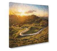 Mam Tor in the Peak District Canvas Print | Gallery Wrapped 30mm Frame Wall Art | 14x14 inches | Ready to Hang | Abstract Picture | Living Room Bedroom Lounge Office