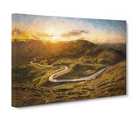 Mam Tor in the Peak District Canvas Print | Gallery Wrapped 30mm Frame Wall Art | 30x20 inches | Ready to Hang | Abstract Picture | Living Room Bedroom Lounge Office