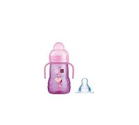 MAM Trainer+ Baby Cup 220ml - 4+ Months - Spill-Free - Pink