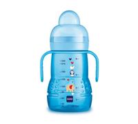 MAM Trainer Cup with Skinsoft Silicone Teat, Leakproof, Easy to Grab, 4+ Months, 220 ml, Blue