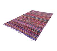 MAM TREASURES Chindi Rug Area Rag Rug Home Décor Bohemian Indian Carpet Floor Décor Rag Colorful Cotton Rug Living Room Rug Bathroom Rug Throw Rug (PURPLE, 2X6 FOOT)