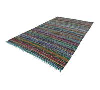 MAM Treasures Chindi Rug Area Rag Rug Home Décor Bohemian Indian Carpet Floor Décor Rag Colorful Cotton Rug Living Room Rug Bathroom Rug Throw Rug (Green, 4X6 Foot)
