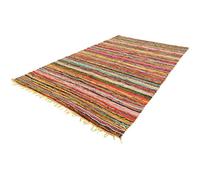 MAM Treasures Chindi Rug Area Rag Rug Home Décor Bohemian Indian Carpet Floor Décor Rag Colorful Cotton Rug Living Room Rug Bathroom Rug Throw Rug (Yellow, 2X3 Foot)