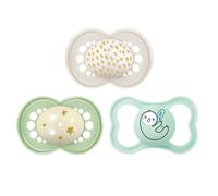 MAM Variety Pack Baby Pacifier, Includes 3 Types of Pacifiers, Nipple Shape Helps Promote Healthy Oral Development, 6-16 Months, Unisex, 3 Count (Pack of 1)