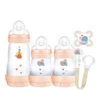 MAM Welcome to The World Set includes Bottles, Soother and Clip (Pink)