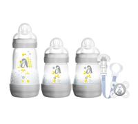 MAM Welcome to The World Set Includes Bottles, Soother and Clip, Grey MAM Welcome to The World Set Includes Bottles, Soother and Clip, Grey