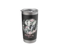 Mama 2024 Elephant Floral Wreath Celebration First Time Mom Stainless Steel Insulated Tumbler