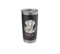 Mama 2024 Elephant Floral Wreath Celebration First Time Mom Stainless Steel Insulated Tumbler