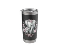 Mama 2024 Elephant Floral Wreath Celebration First Time Mom Stainless Steel Insulated Tumbler