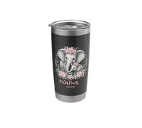Mama 2024 Elephant Floral Wreath Celebration First Time Mom Stainless Steel Insulated Tumbler