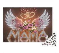 Mama Angel Wings Puzzle 1000Pc Recycled Paper for Adults Adult Jigsaws Educational Game Decompression Fun Home Activity Great Gift Idea for Gift Giving 70x50cm/1000pcs