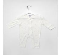 Mama Bamboo Babygrow 6-9 Months White Bamboo Print