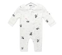 Mama Bamboo - Babygrow - Sleepsuit, Panda Print - Soft, Breathable and Temperature Regulating - 95% Bamboo Viscose and 5% Spandex - with Double-Backed Zip Technology (0-3 Months) White