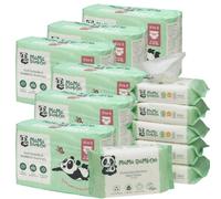 Mama Bamboo Bulk Bundle - Eco Nappies and Wipes - Supersoft Bamboo, Chlorine Free, Hypoallergenic - Size 2 (3-8kgs) - 180 Nappies and 6 Packs of Wipes