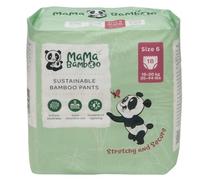Mama Bamboo Bulk Bundle - Eco Nappy Pants and Wipes - Supersoft Bamboo, Chlorine Free, Hypoallergenic - Size 6 (16-20kgs) - 108 Nappy Pants Pull-ons and 6 Packs of Wipes