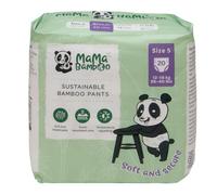 Mama Bamboo Bulk Bundle - Eco Nappy Pants and Wipes - Supersoft Bamboo, Chlorine Free, Hypoallergenic - Size 5 (12-18kgs) - 120 Nappy Pants Pull-ons and 6 Packs of Wipes