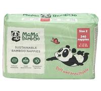 Mama Bamboo Soft, Breathable, Sustainable Bamboo Nappies (Size 2 x 240 Nappies)