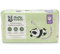 Mama Bamboo - Sustainable, Tiny Bamboo Nappies - Soft Breathable Bamboo Viscose - Super Absorbent Core - with Leak Free Elasticated Panels - Size 0 (6-11kgs) - 30 Nappies