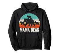Mama Bear 3 Cubs Mama Bear Funny Mom 3 Kid mother's day Pullover Hoodie