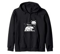 Mama Bear Baby Bear Mom to Be Pregnancy Reveal Art Zip Hoodie