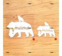 Mama Bear Baby Bears Climbing Mom Life Sticker Decal Vinyl - 2 Pack White, 10.2cm, 15.2cm - No Background Die Cut for Car Boat Laptop