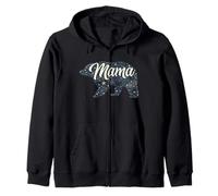 Mama Bear Celestial Print Pattern Stars Astronomy Astrology Zip Hoodie
