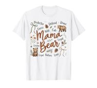 Mama Bear Doodles Protector Fierce Mom Coquette Mothers Day T-Shirt