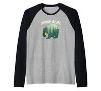 Mama Bear Gift Bear in the Woods Mother Gift for Mom Raglan Baseball Tee