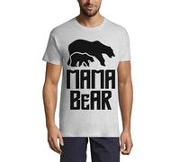 Mama Bear Grizzly Graphic Crew Neck Cotton Men's T-Shirt Ash XX-Large