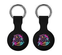 Mama Bear Keychain Holder Case Compatible with AirTag Waterproof Silicone Shell Protective Case 2PCS