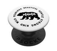Mama Bear | Mama Bear Beautiful Gentle Strong Child Wild PopSockets Adhesive PopGrip
