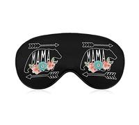 Mama Bear Sleep Mask Soft Blindfold Portable Eye Mask with Adjustable Strap for Men Women