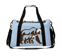 Mama Bear Travel Duffle Bag Print Luggage Overnight Weekend Bags Shoulder Handbag for Women Men