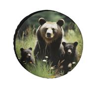 Mama Bear Universal Trailer Tire Cover Waterproof Travel Wheel Protector for 24" to 36" Trailer Truck RV SUV (Fits 34" Wheels
