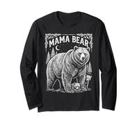 Mama Bear Vintage Rustic Forest Wilderness Outdoorsy Womens Long Sleeve T-Shirt