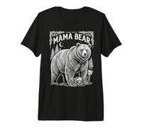 Mama Bear Vintage Rustic Forest Wilderness Outdoorsy Womens Premium T-Shirt