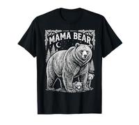 Mama Bear Vintage Rustic Forest Wilderness Outdoorsy Womens T-Shirt
