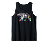 Mama Bear Whimsical Floral Print Pattern Modern Whimsy Tank Top