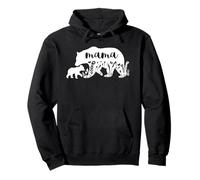 Mama Bear With 1 Cub Boys Mum Mother's Day Mom Birthday Pullover Hoodie