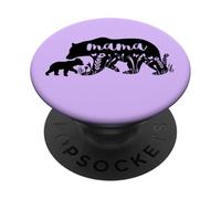 Mama Bear With 1 Cub First Mother's Day Mom Birthday Gift PopSockets Adhesive PopGrip