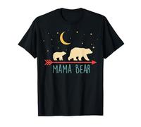 Mama Bear with Cub Moon Stars Mama Bear T-Shirt