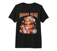 Mama Bear Women Funny Mother's Day Teddy Bear Mom Mommy Premium T-Shirt