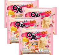 MAMA Carbonara Bacon Flavour Oriental Style Instant Noodles Ramen 85g (Pack of 4)