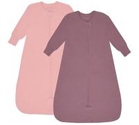 Mama Cheetah Baby Sleep Sack with Sleeves, 1.0 TOG Organic Cotton Wearable Blanket and Two-Way Zipper, Swaddle Transition Long Sleeve Sleeping Bag for Newborn Infant Toddler Girl Boy, 24-48 M, 2-Pack