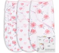 Mama Cheetah Baby Swaddle Sack, 100% Organic Cotton Blanket 3-Pack, Adjustable Swaddling Sleep Sacks, Easy Swaddles for Girl (3-6 Months), Baby Essentials