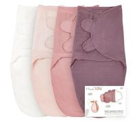 Mama Cheetah Baby Swaddle Sack, 100% Organic Cotton Swaddle Blanket 4-Pack, Adjustable Swaddling Sleep Sacks, Easy Swaddles for Girl 0-3 Month, Baby Essentials