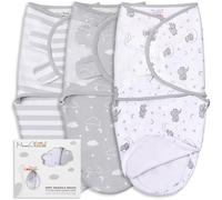 Mama Cheetah Baby Swaddle Sack 3-6 Month, Organic Cotton Swaddling Sleep Sack, Infant Swaddle Blanket Size Large, Swaddle for Large Babies, Easy Swaddles for Girl, 3-Pack