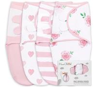 Mama Cheetah Baby Swaddle Sack, Organic Blanket Wrap, Newborn Swaddling Sleep Sacks, Adjustable Infant Swaddle Wrap, Easy Swaddles for Boy Girl 0-3 Month, 4-Pack