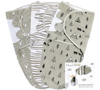 Mama Cheetah Baby Swaddle Sack, Organic Swaddle Blanket, Newborn Swaddling Sleep Sacks, Adjustable Blanket Wrap, Easy Swaddles for Boy Girl 0-3 Month, Baby Essentials, 3-Pack